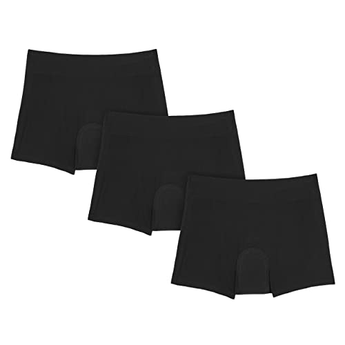 KNIX Kt Teen Super Leakproof Sleepover Short - Period Underwear - Black, X-Small 3 Pack