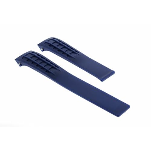 Ewatchparts 22mm Rubber Strap Watch Band Compatible With Tag Heuer Carrera Slr Cag2111.Ft6009 Watch Blue