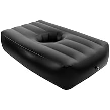 BBL Bed 72 x 40 x 17 Inch Inflatable BBL Mattress with Hole Design Foldable Inflatable Mattress w/Reusable Electric Air Pump After Surgery for Sleep Black