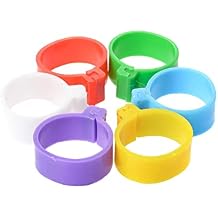 100 Pcs 16mm Plastic Chicken Leg Rings Poultry Foot Bands Chicken Identification Tags for Ducks Chicks