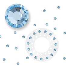 blinger Shimmer Crystal Refill Pack as seen on Shark Tank | 5 Discs 75 Precision-Cut Glass Crystals | Hair-Safe Accessories | Styling Tool not included | Aquamarine AB 5 mm