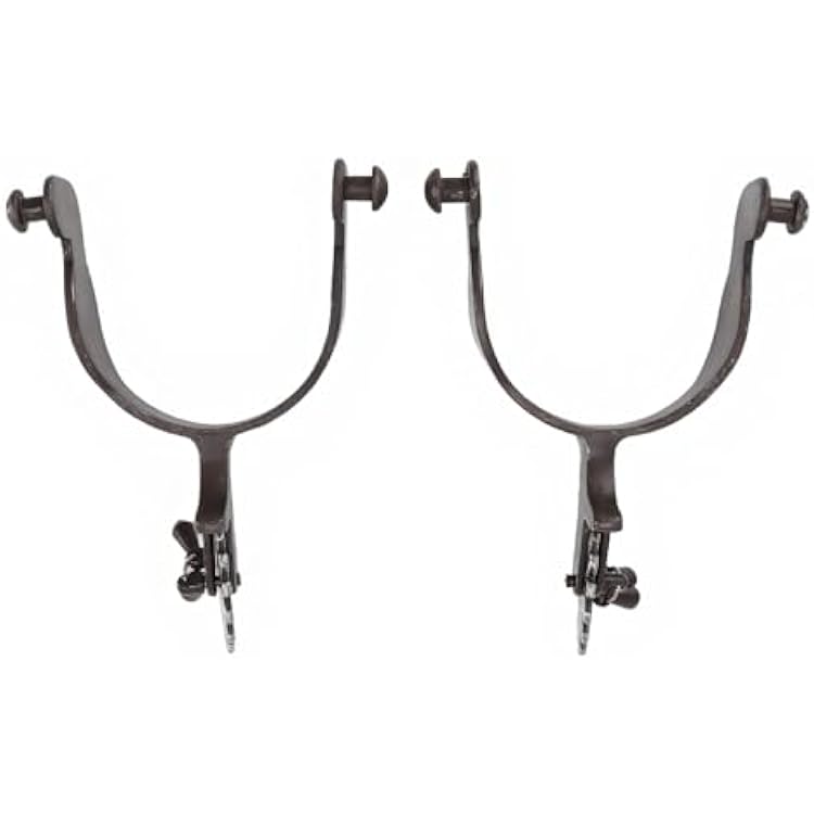 KUIDAMOS Horse Spurs 1Pair 4.65x3.45in Boot Spurs Carbon Steel Western Spur with Hand Carved Decoraation Boot Spurs for Men Retro Horse Spurs for Equestrian Spurs