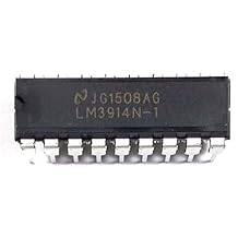 LM3914N-1 LM3914 Dot Bar-Graph Display Driver with Built-in Regulated and programmable LED Current Drive eliminating ext resistors DIP18 DIP-18 (Pack of 50)