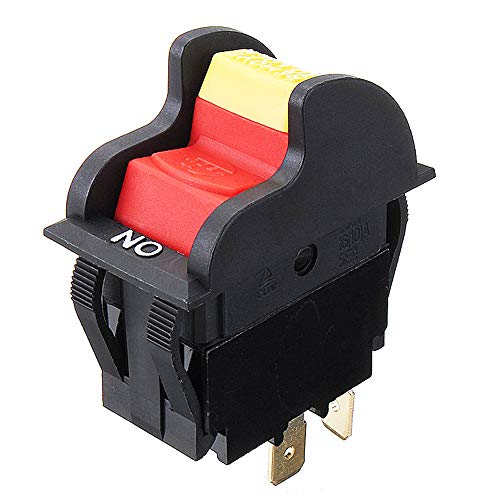Industrial Pushbutton Switches KEDU HY7 125V250VAC Key Locking Push Button Switch, 4 Pins Electric Safety Switch