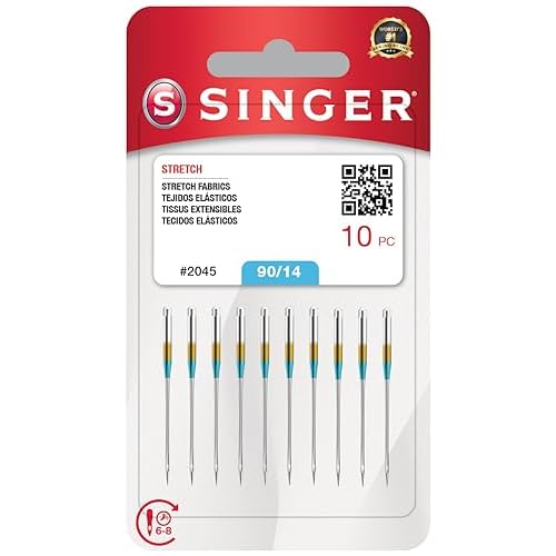 SINGER 10-Pack Stretch 2045 Sewing Machine Needles, Size 9014