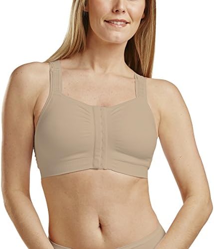 CAREFIX Mary Post Op Bra | Comfortable Post Mastectomy Bra with Pockets | Seamless Lumpectomy Bras for Women