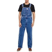 HISEA Men's Denim Bib Overalls, Men's Overalls Workwear with Adjustable Straps and Convenient Tool Pockets