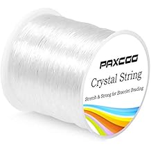 Paxcoo 0.8mm Elastic String, Stretchy Bracelet String Crystal String Bead Cord for Bracelet, Beading and Jewelry Making (120 m)