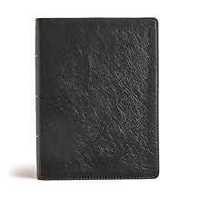 CSB Tony Evans Study Bible, Black Genuine Leather, Indexed, Black Letter, Study Notes and Commentary, Articles, Videos, Charts, Easy-to-Read Bible Serif Type Leather Bound November 1, 2019