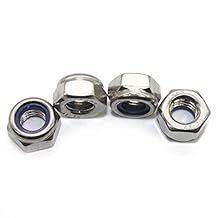 Quantity 100pcs M3 x 0.5mm DIN985 Self-Locking Nylon Insert Hex Lock Nuts,Stainless Steel A2-70/304/18-8,Plain Finish,by Fullerkreg