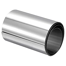 uxcell 304 Stainless Steel Foil Roll,0.3mm x 100mm x 1M Polished Finish Metal Strip Plate Sheet for Crafts, Electronic Equipment, Silver Tone