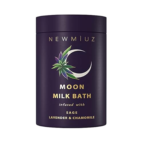 Cleansing Sage Moon Milk Bath Soak - Lavender Chamomile - Moisturize & Soften Skin Spiritual Stress Relief Gifts for Women Destress Luxury Spa Bath Salt Powder Birthday Perfect Stocking Stuffers