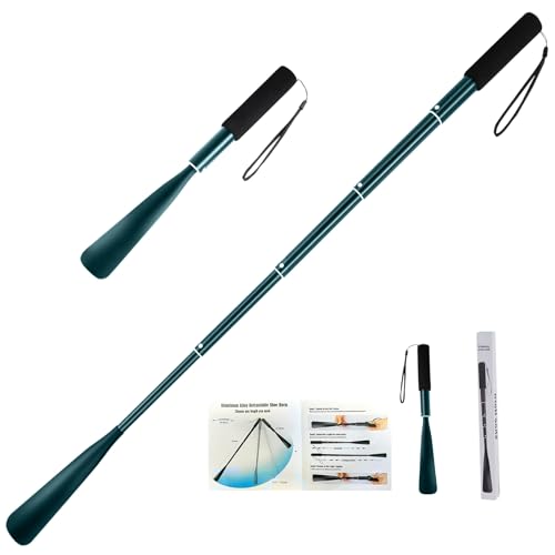 Shoe Horn,Long Retractable Aluminum Shoe Horn Long Handle for Seniors,Men,Women and Kids