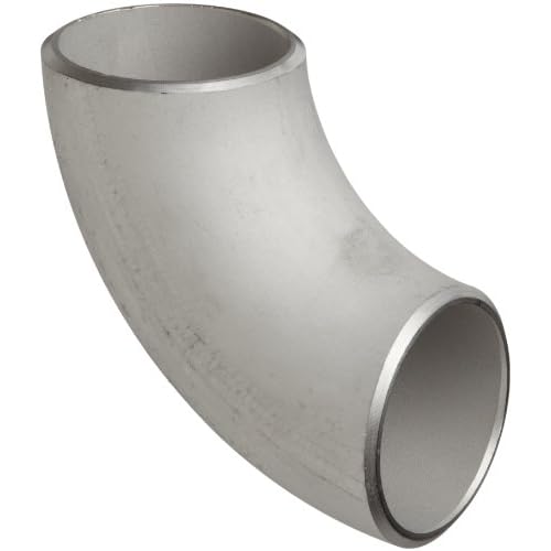 Stainless Steel 304304L Butt-Weld Pipe Fitting, Long Radius 90 Degree Elbow, Schedule 40, 2 Pipe Size
