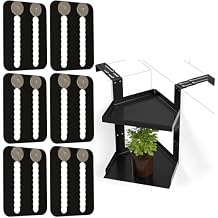 6 Pcs Cubicle Shelf Hanger Extenders - Desk Shelf Extension Fit for Office Workstation Width Extension, Metal Cubicle Storage Hangers Expanders for Office Organization (Black)