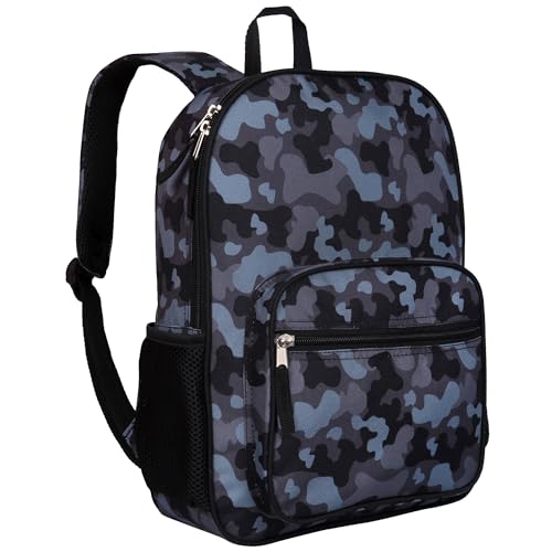 Wildkin ECO rPET Kids Backpack Recycled, Padded, Adjustable for School & Travel Black Camo