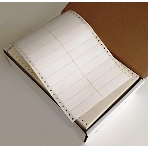 Linco 2-UP White Pinfed Continuous, Pressure-Sensitive Labels, 3 12 x 1516, Box of 10,000