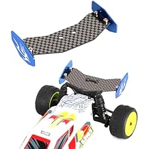RC Rear Wing Carbon Fiber RC Tail Wing for Losi 1/24 Micro-B 2WD Buggy RC Car Upgrade Parts (Blue)