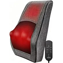 Boriwat Back Massager with Heat, Neck Massager for Pain Relief Deep Tissue, 3D Kneading Massage Pillow for Back, Neck, Shoulder, Legs, Gifts for Women Men Mom Dad
