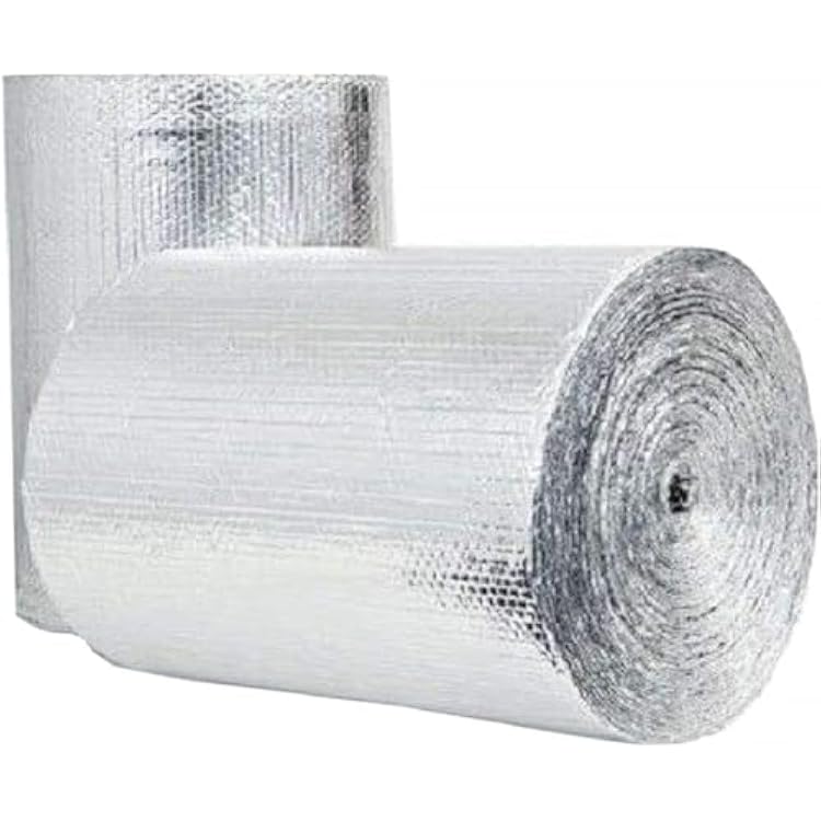 Reflectix Reflective Double Bubble Aluminum Foil Insulation Heat Shield Sheet Windows RV Attics HVAC Pipes Automotive Weatherproofing Waterproof Fire-Resistant Size: 36 inch x 10 ft
