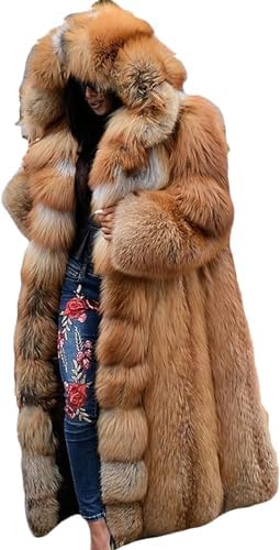 Womens Faux Fur Oversized Winter Coat Plus Size Open Front Long Cardigan Jacket Fleece Lined Sherpa Jacket