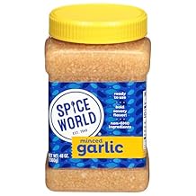 Spice World Minced Garlic Bulk 32 oz Garlic Container Ready-to-Use Seasonings for Cooking, Reduce Prep Work and Easily Add Flavor