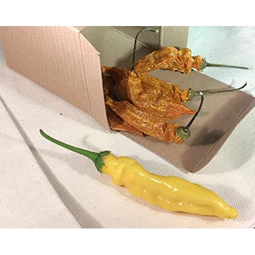 Aji Lemon Drop Qillu Uchu Peruvian Seasoning Pepper Dried Whole Pods 5 Pack