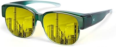 BIRCEN Polarized Fit Over Sunglasses: Wear Over Glasses Sunglasses Wrap Around Fitover Shades for Men Women UV Protection