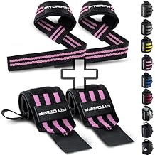 Fitgriff Lifting Straps & Wrist Wraps Bundle Superior Support for Weightlifting & Gym Workouts - for Men and Women