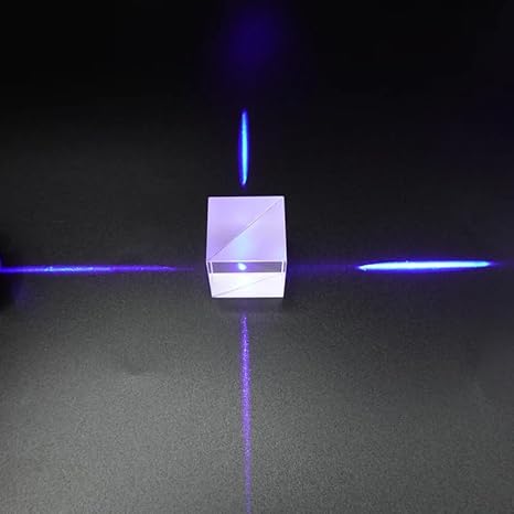 Beam Splitter Optical Prism 10/15/20/25/30mm Cube Splitting Ratio 50%:50% 90 Image Conversion Semi Transparent Semi Reflective (30mm)