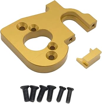 Aluminum Motor Mount Seat Holder for RC Hobby 1/14 Wltoys 144001 Buggy Upgrades Parts (Yellow)