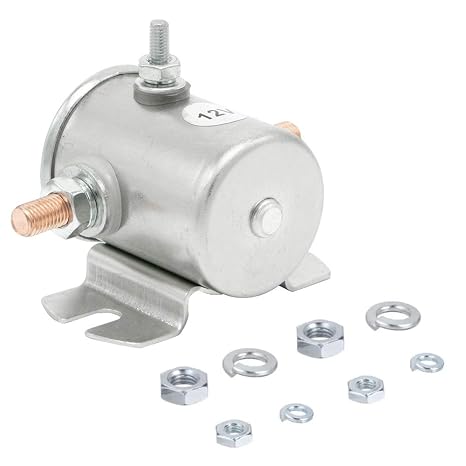 Continuous Duty Solenoid Relay 3 Terminal for Winch, Marine, Golf Cart SPST 12VDC Max 200A Replaces # 1114240, 1114241, 1114538, 97240-X, 70091714, 974-1215-10-16,934-1215-010-16