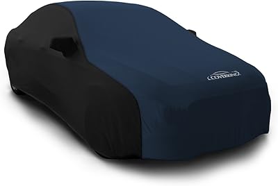 Coverking Custom Car Cover for Select Lincoln Zephyr Models - Satin Stretch Dark Blue with Black Sides