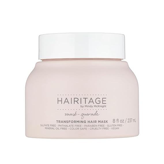 Hairitage Hydrating Argan Oil Deep Conditioning Hair Mask For Dry Damaged + Curly, Color Treated, Frizzy Hair - Moisturizing Hair Repair Treatment with Shea Butter, Aloe & Soy Protein - Soften & Shine