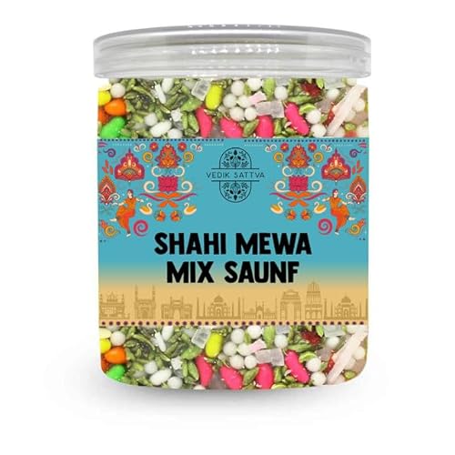 Vedik Sattva Natural Shahi Mewa Mix Saunf | Homemade Indian Taste | 8.81 OZ 250 gm | PACK OF 1