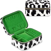 kate spade new york Small Travel Jewelry Case, Jewelry Travel Box, Jewelry Holder Organizer for Rings, Necklaces, Earrings, Bracelets, Modern Leopard