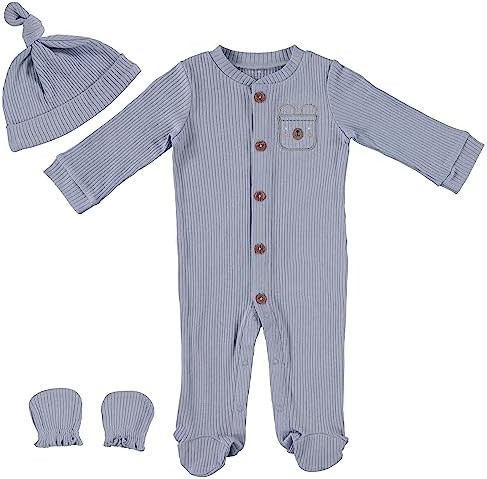 Baby Gear Baby Boys Baby Clothes Matching Hat and Mittens Pajama Set for Sleep and Play