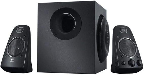Logitech Z623 Thx 2.1 Speaker System with Subwoofer, THX Certified Audio, 400 Watts Peak Power, Deep Bass, Multi Device, 3.5mm & RCA Inputs, UK Plug, PC/PS4/Xbox/DVD Player/TV/Smartphone/Tablet, Black