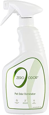 Zero Odor - Pet Odor Eliminator for Strong Odor, Eliminate Air & Surface Odors Patented Molecular Technology Best For Carpet, Furniture, Beds Smell Great Again Over 400 Sprays Per Bottle