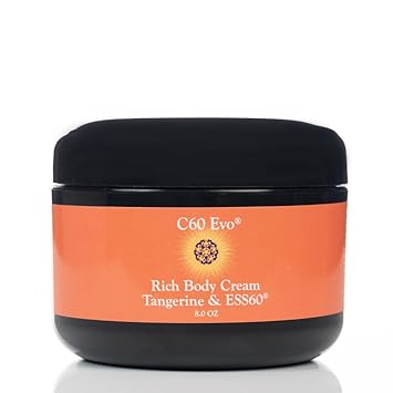 Rich Body Cream | Body Cream with Tangerine, Citrus Notes & ESS60 | Body and Face Moisturizer for Dry Skin & Skin Repair | 8 oz