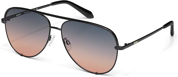 QUAY High Key Extra Large Polarized Unisex Aviator Sunglasses, UV Protection, Oversized Accessories for On The Go Lifestyle