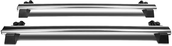 DNA Motoring 4X4-T126 Aluminum Roof Rack Cross Bars w/ Lock Keys Compatible with 03-09 Hummer H2 Black 150lb Load Capacity