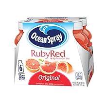 Ocean Spray Ruby Red Grapefruit Juice Drinks, 10 Fl Oz Bottles, 6 Count (Pack of 1)