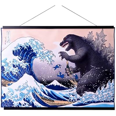 Godzilla Tapestry Thirty-six Views of Mt. Fuji Hokusai