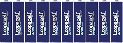 LOOPACELL 10 Rechargeable AA 2700mAh NiMH Batteries
