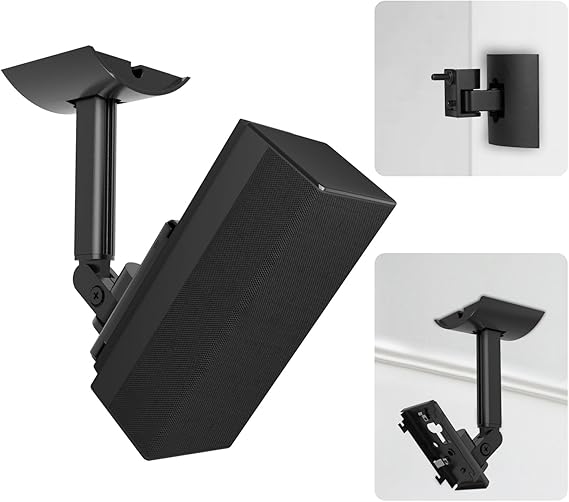 Speaker Wall Mount and Ceiling Mount for Bose UB-20, UB-20 & WB-50 Series II Surround Sound Speaker Mounting Bracket Compatible with Bose CineMate Lifestyle Tilt & Swivel Adjustable up to 180,Black