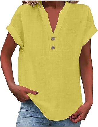 Nantdog Linen Shirts for Women 2025 Vacation Beach Lightweight Gauze Tops Dressy Casual Loose Fit Comfy Blouse Y2k Tunic