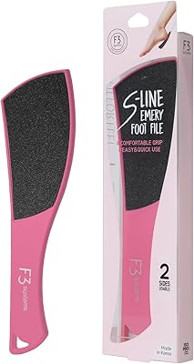 S-Line Emery Foot FileHot Pink, Colossal Double-Sided Pedicure Tool, Effective for Cracked Heel, Ergonomic Design for Easy Grip