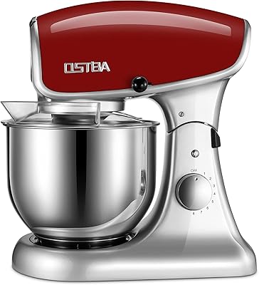 600W Die-Cast Stand Mixer, FM302 All Metal Series Professional Electric Kitchen Mixer, 5.5Qt bowl 8-Speed Tilt-Head, 6 Attachments Hub