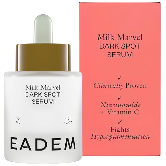 EADEM Milk Marvel Dark Spot Serum, Vitamin C Face Serum Infused with Niacinamide, Dark Spot Remover for Face and Body, Natural Dark Spot Corrector for Skin Care, 1 oz